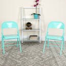Flash Furniture HF3-TEAL-GG Steel Folding Chair - Teal thumbnail 9