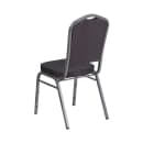 Flash Furniture HF-C01-SV-E26-BK-GG Stacking Banquet Chair w/ Crown Back & Black Fabric Seat - Steel Frame, Silver Vein thumbnail 13