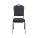 Flash Furniture HF-C01-SV-E26-BK-GG Stacking Banquet Chair w/ Crown Back & Black Fabric Seat - Steel Frame, Silver Vein thumbnail 14