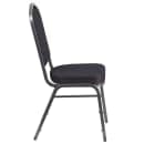 Flash Furniture HF-C01-SV-E26-BK-GG Stacking Banquet Chair w/ Crown Back & Black Fabric Seat - Steel Frame, Silver Vein thumbnail 3