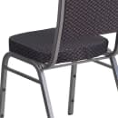 Flash Furniture HF-C01-SV-E26-BK-GG Stacking Banquet Chair w/ Crown Back & Black Fabric Seat - Steel Frame, Silver Vein thumbnail 8