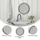 Flash Furniture HFKHD-0GD-CRE8-981315-GG 20" Round Large Accent Wall Mirror, Metal, Black thumbnail 4