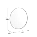 Flash Furniture HFKHD-0GD-CRE8-102315-GG 30" Round Large Accent Wall Mirror, Metal, White thumbnail 2