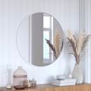 Flash Furniture HFKHD-0GD-CRE8-102315-GG 30" Round Large Accent Wall Mirror, Metal, White thumbnail 3