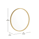 Flash Furniture HFKHD-0GD-CRE8-291315-GG 20" Round Large Accent Wall Mirror, Metal, Gold thumbnail 2