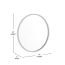 Flash Furniture HFKHD-0GD-CRE8-991315-GG 20" Round Large Accent Wall Mirror, Metal, White thumbnail 2