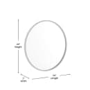 Flash Furniture HFKHD-4GD-CRE8-002315-GG 24" Round Large Accent Wall Mirror, Metal, White thumbnail 2