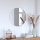 Flash Furniture HFKHD-4GD-CRE8-002315-GG 24" Round Large Accent Wall Mirror, Metal, White thumbnail 3