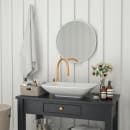 Flash Furniture HFKHD-4GD-CRE8-002315-GG 24" Round Large Accent Wall Mirror, Metal, White thumbnail 4