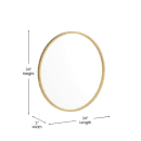 Flash Furniture HFKHD-4GD-CRE8-391315-GG 24" Round Large Accent Wall Mirror, Metal, Gold thumbnail 2