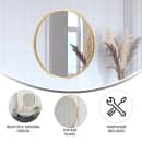 Flash Furniture HFKHD-4GD-CRE8-391315-GG 24" Round Large Accent Wall Mirror, Metal, Gold thumbnail 5