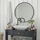 Flash Furniture HFKHD-6GD-CRE8-091315-GG 36" Round Large Accent Wall Mirror, Metal, Black thumbnail 4