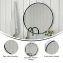 Flash Furniture HFKHD-6GD-CRE8-091315-GG 36" Round Large Accent Wall Mirror, Metal, Black thumbnail 5