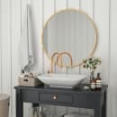 Flash Furniture HFKHD-6GD-CRE8-591315-GG 36" Round Large Accent Wall Mirror, Metal, Gold thumbnail 4