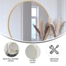 Flash Furniture HFKHD-6GD-CRE8-591315-GG 36" Round Large Accent Wall Mirror, Metal, Gold thumbnail 5
