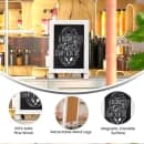 Flash Furniture HFKHD-GDIS-CRE8-022315-GG Chalkboard Sign w/ Legs - 9 1/2" W x 14"H, Pine Wood Frame, White thumbnail 4