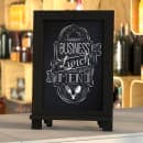 Flash Furniture HFKHD-GDIS-CRE8-222315-GG Chalkboard Sign w/ Legs - 9 1/2" W x 14"H, Pine Wood Frame, Black thumbnail 3