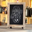 Flash Furniture HFKHD-GDI-CRE8-322315-GG Chalkboard Sign w/ Legs - 9 1/2" W x 14"H, Pine Wood Frame, Brown thumbnail 3