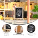 Flash Furniture HFKHD-GDI-CRE8-322315-GG Chalkboard Sign w/ Legs - 9 1/2" W x 14"H, Pine Wood Frame, Brown thumbnail 4