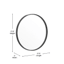 Flash Furniture HFMHD-75G-CRE8-412315-GG 27 1/2" Round Large Accent Wall Mirror, Metal, Black thumbnail 2