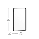 Flash Furniture HFMHD-GDI-CRE8-212315-GG Rectangular Large Accent Wall Mirror, 20" x 30", Metal, Black thumbnail 2