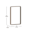 Flash Furniture HFMHD-GDI-CRE8-312315-GG Rectangular Accent Wall Mirror, 20" x 30", Metal, Brushed Bronze thumbnail 2