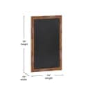 Flash Furniture HGWA-3GD-CRE8-791315-GG Wall Mount Chalkboard Sign - 24"W x 36"H, Pine Wood Frame, Brown thumbnail 2