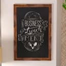 Flash Furniture HGWA-3GD-CRE8-791315-GG Wall Mount Chalkboard Sign - 24"W x 36"H, Pine Wood Frame, Brown thumbnail 4