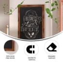Flash Furniture HGWA-3GD-CRE8-791315-GG Wall Mount Chalkboard Sign - 24"W x 36"H, Pine Wood Frame, Brown thumbnail 5
