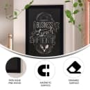 Flash Furniture HGWA-4GD-CRE8-172315-GG Wall Mount Chalkboard Sign - 24"W x 36"H, Pine Wood Frame, Black thumbnail 5