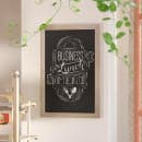 Flash Furniture HGWA-6GD-CRE8-264315-GG Wall Mount Chalkboard Sign - 24"W x 36"H, Pine Wood Frame thumbnail 3