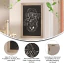 Flash Furniture HGWA-GDI-CRE8-064315-GG Wall Mount Chalkboard Sign - 20"W x 30"H, Pine Wood Frame thumbnail 5