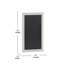 Flash Furniture HGWA-GDI-CRE8-164315-GG Wall Mount Chalkboard Sign - 20"W x 30"H, Pine Wood Frame, White thumbnail 2