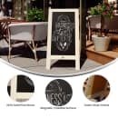 Flash Furniture HGWA-GDI-CRE8-454315-GG Double-Sided Magnetic Chalkboard Easel - 20" x 40", Pine Wood, Vintage White thumbnail 5
