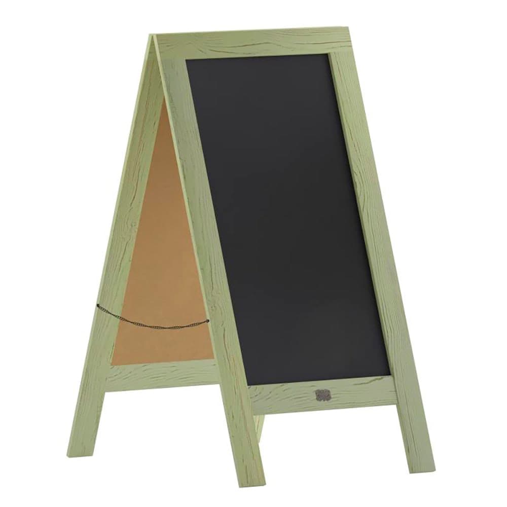 Flash Furniture HGWA-GDI-CRE8-554315-GG Double-Sided Magnetic Chalkboard Easel - 20" x 40", Pine Wood, Vintage Green