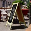 Flash Furniture HGWA-GDI-CRE8-554315-GG Double-Sided Magnetic Chalkboard Easel - 20" x 40", Pine Wood, Vintage Green thumbnail 4