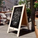 Flash Furniture HGWA-GDI-CRE8-654315-GG Double-Sided Magnetic Chalkboard Easel - 20" x 40", Pine Wood, Vintage White thumbnail 4