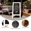 Flash Furniture HGWA-GDI-CRE8-754315-GG Double-Sided Magnetic Chalkboard Easel - 20" x 40", Pine Wood, White thumbnail 5
