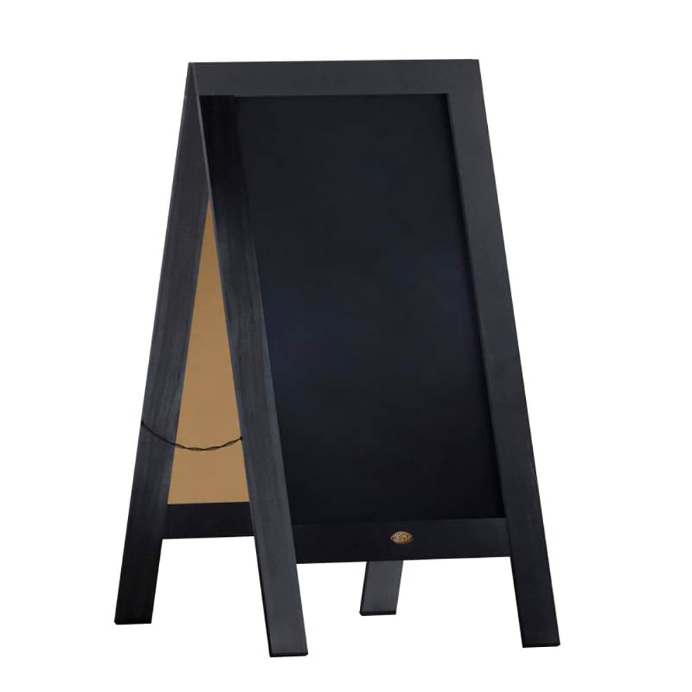 Flash Furniture HGWA-GDIS-CRE8-052315-GG Double-Sided Magnetic Chalkboard Easel - 20" x 40", Pine Wood, Black