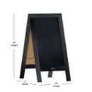 Flash Furniture HGWA-GDIS-CRE8-052315-GG Double-Sided Magnetic Chalkboard Easel - 20" x 40", Pine Wood, Black thumbnail 2