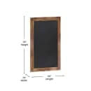 Flash Furniture HGWA-GDIS-CRE8-462315-GG Wall Mount Chalkboard Sign - 20"W x 30"H, Pine Wood Frame, Brown thumbnail 2