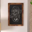 Flash Furniture HGWA-GDIS-CRE8-462315-GG Wall Mount Chalkboard Sign - 20"W x 30"H, Pine Wood Frame, Brown thumbnail 3