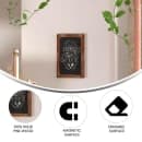 Flash Furniture HGWA-GDIS-CRE8-762315-GG Wall Mount Chalkboard Sign - 11"W x 17"H, Pine Wood Frame, Brown thumbnail 5