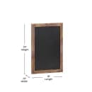Flash Furniture HGWA-GDIS-CRE8-852315-GG Wall Mount Chalkboard Sign - 18"W x 24"H, Pine Wood Frame, Brown thumbnail 2