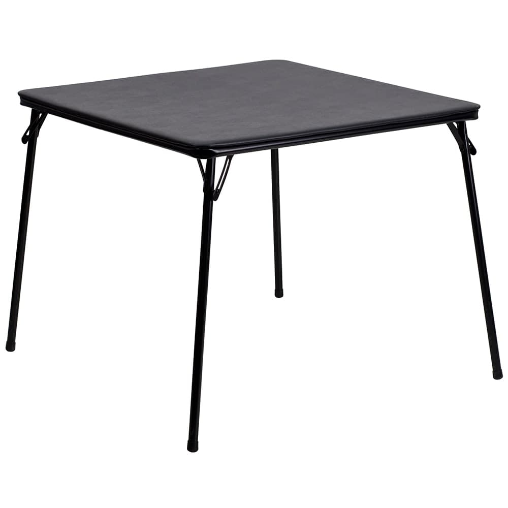 Flash Furniture JB-2-GG 33 1/2" Square Folding Card Table w/ Black Padded Vinyl Top, 27 3/4"H