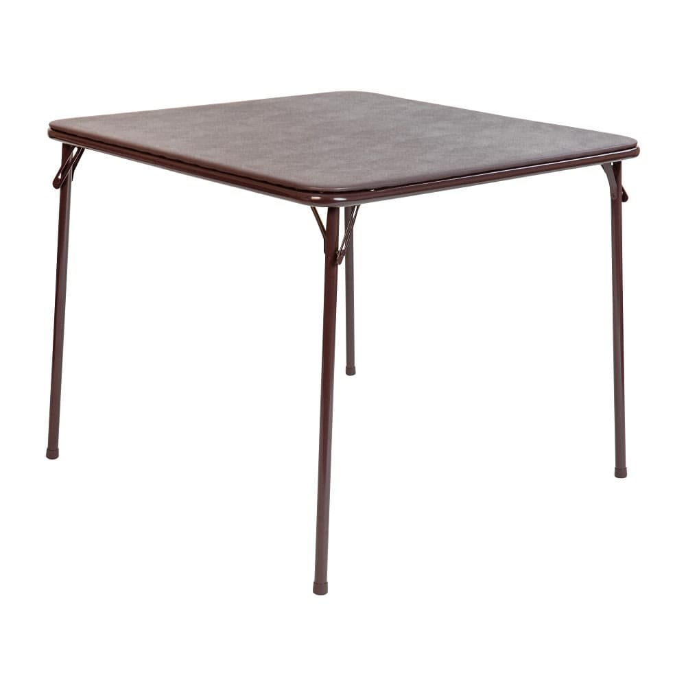 Flash Furniture JB-2-BR-GG 33 1/2" Square Folding Card Table w/ Brown Vinyl Top, 27 3/4"H