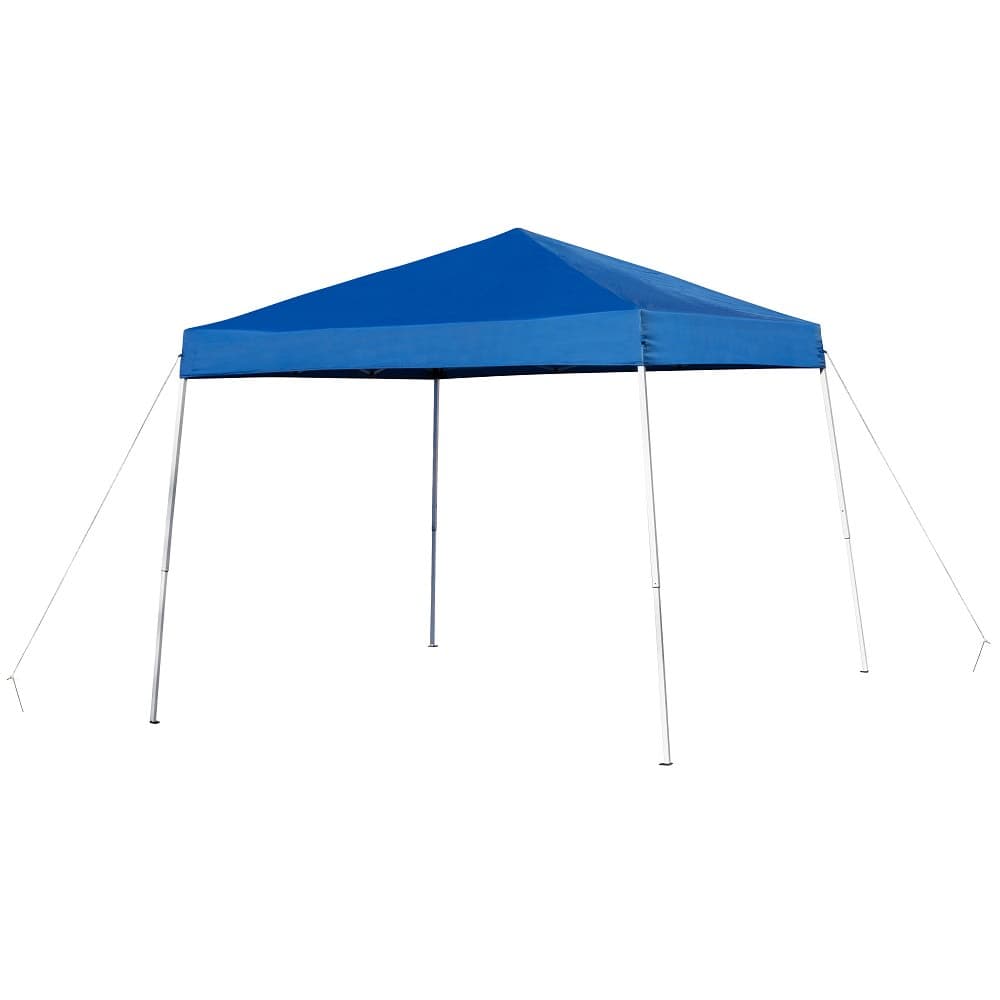 Flash Furniture JJ-GZ88-BL-GG 7 3/4 ft Square Pop Up Canopy Tent w/ Carry Bag - Blue Polyester, Steel Frame