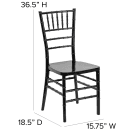 Flash Furniture LE-BLACK-GG Stacking Chiavari Chair - Polycarbonate, Black thumbnail 2