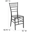 Flash Furniture LE-BLACK-M-GG Stacking Chiavari Chair - Polycarbonate, Black thumbnail 2