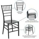 Flash Furniture LE-BLACK-M-GG Stacking Chiavari Chair - Polycarbonate, Black thumbnail 6